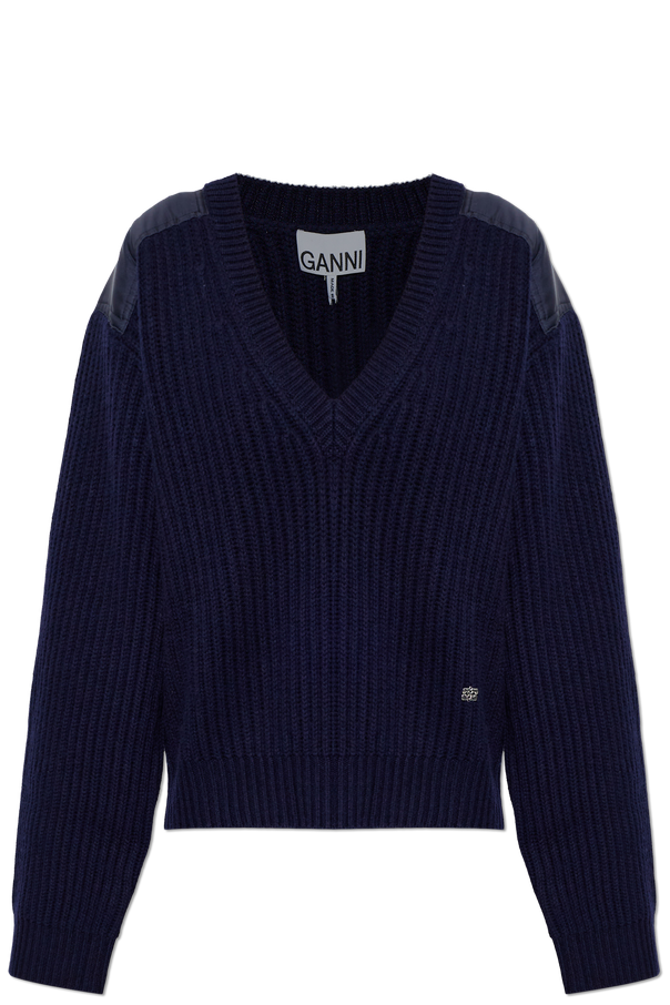 Wool V-Neck Sweater od Ganni