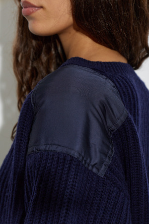Ganni Jersey de lana con escote en pico