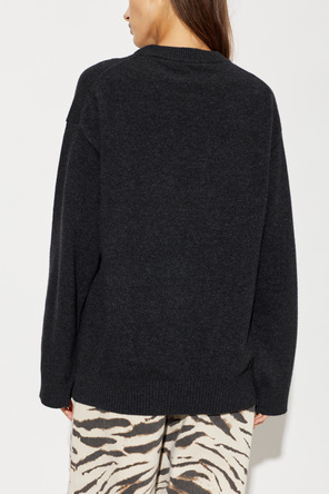 Ganni Sweater with colorful pattern and logo