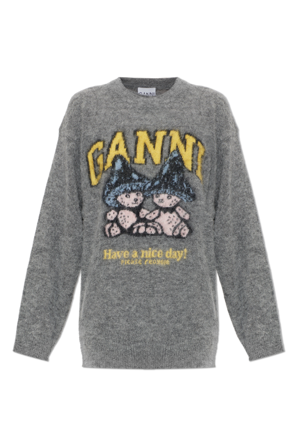 Oversize sweater with logo od Ganni