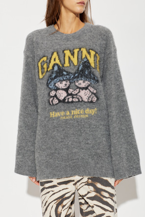 Ganni Oversize-Pullover mit Logo