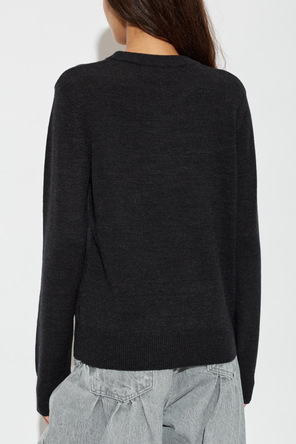Ganni Wool sweater with embroidery