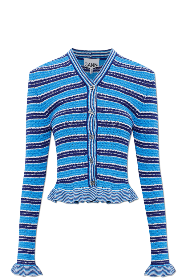 Cardigan finished with a ruffle od Ganni