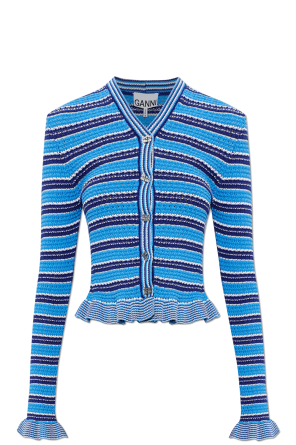 Cardigan finished with a ruffle