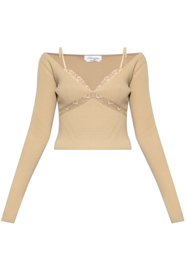 Blumarine Sweater with satin insert