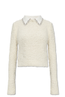 Blumarine cream Sweater with detachable collar
