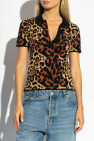 Blumarine BROWN Animal Print Polo