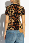 Blumarine BROWN Animal Print Polo