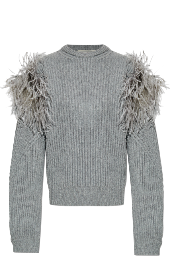 Sweater with ostrich feathers od Blumarine
