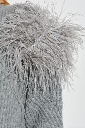 Blumarine Sweater with ostrich feathers