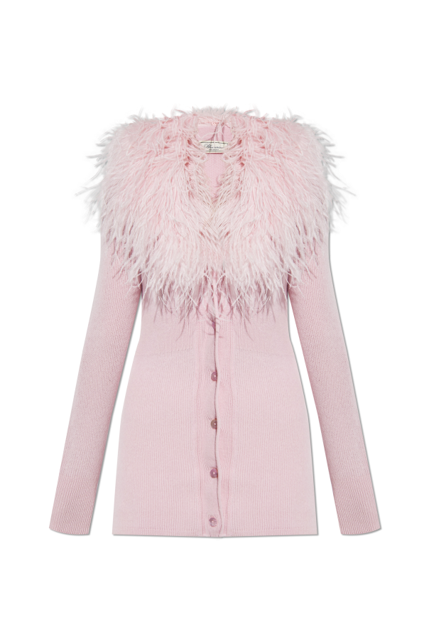 Cardigan with ostrich feathers od Blumarine