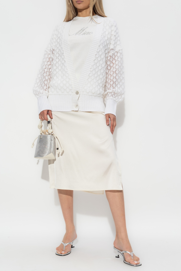 Blumarine Cardigan mit Mohair-Besatz