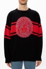 Versace BLACK Wool sweater with logo