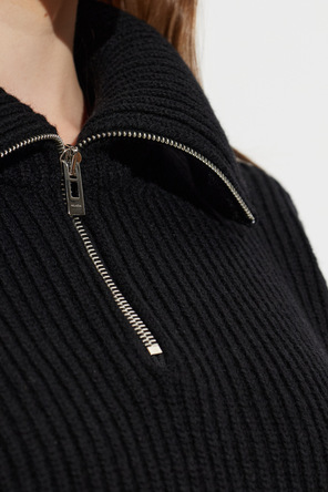 Alaïa Wełniany sweter z kieszeniami