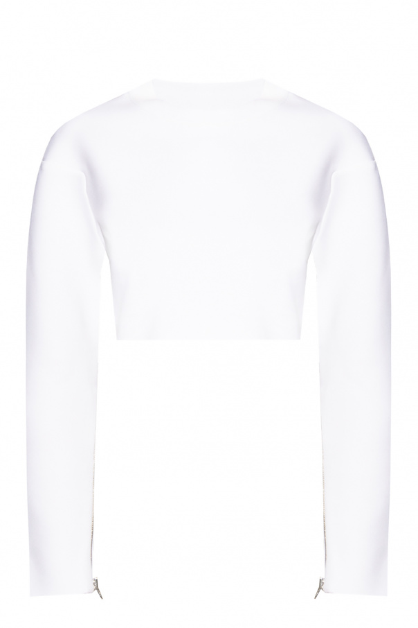 Alaïa Crop top with long sleeves