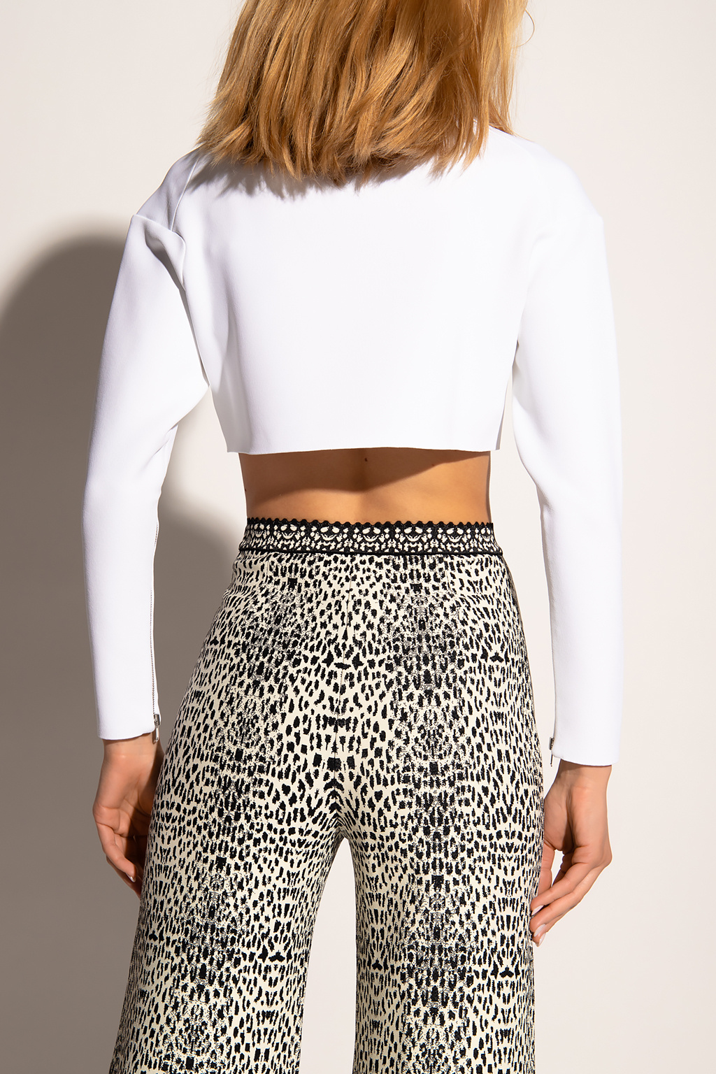 Alaia Crop top with long sleeves