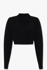 Alaïa BLACK Cropped wool sweater