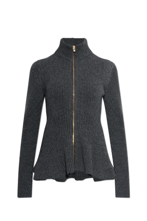 Cardigan with peplum