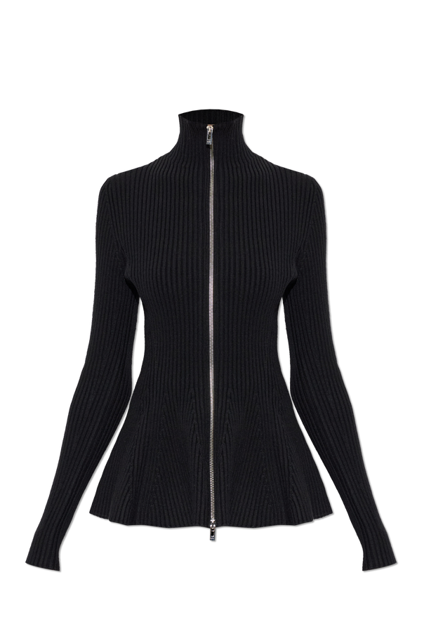 Wool cardigan with stand-up collar od Alaïa