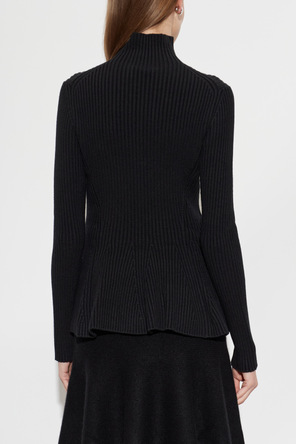 Alaïa Wool cardigan with stand-up collar