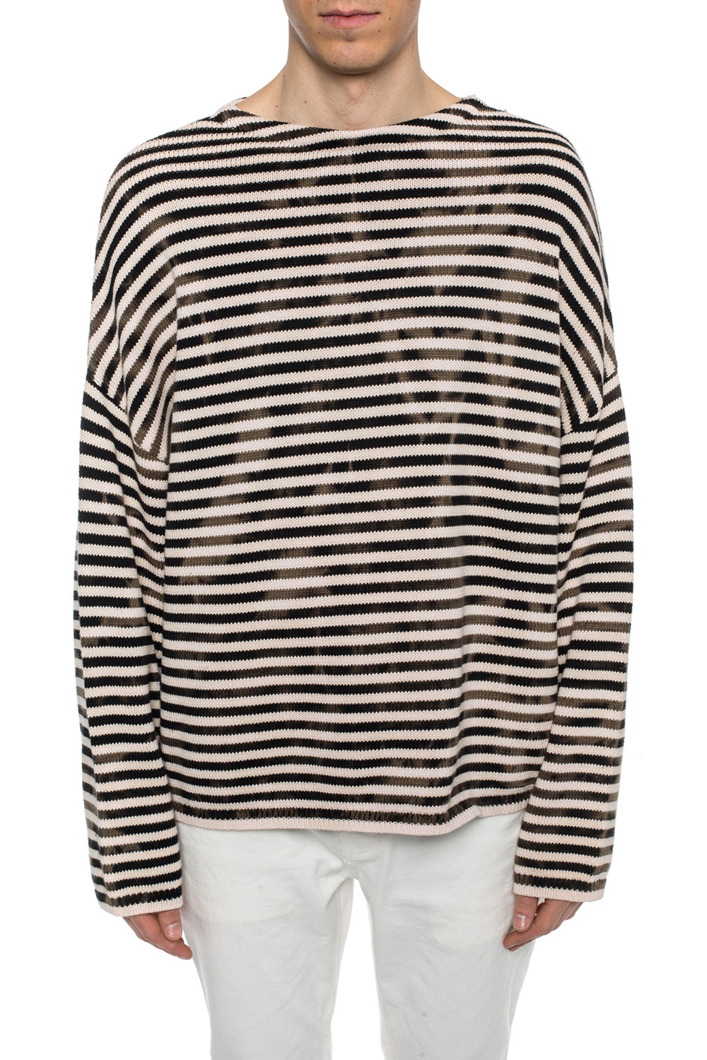 all saints striped sweatshirt