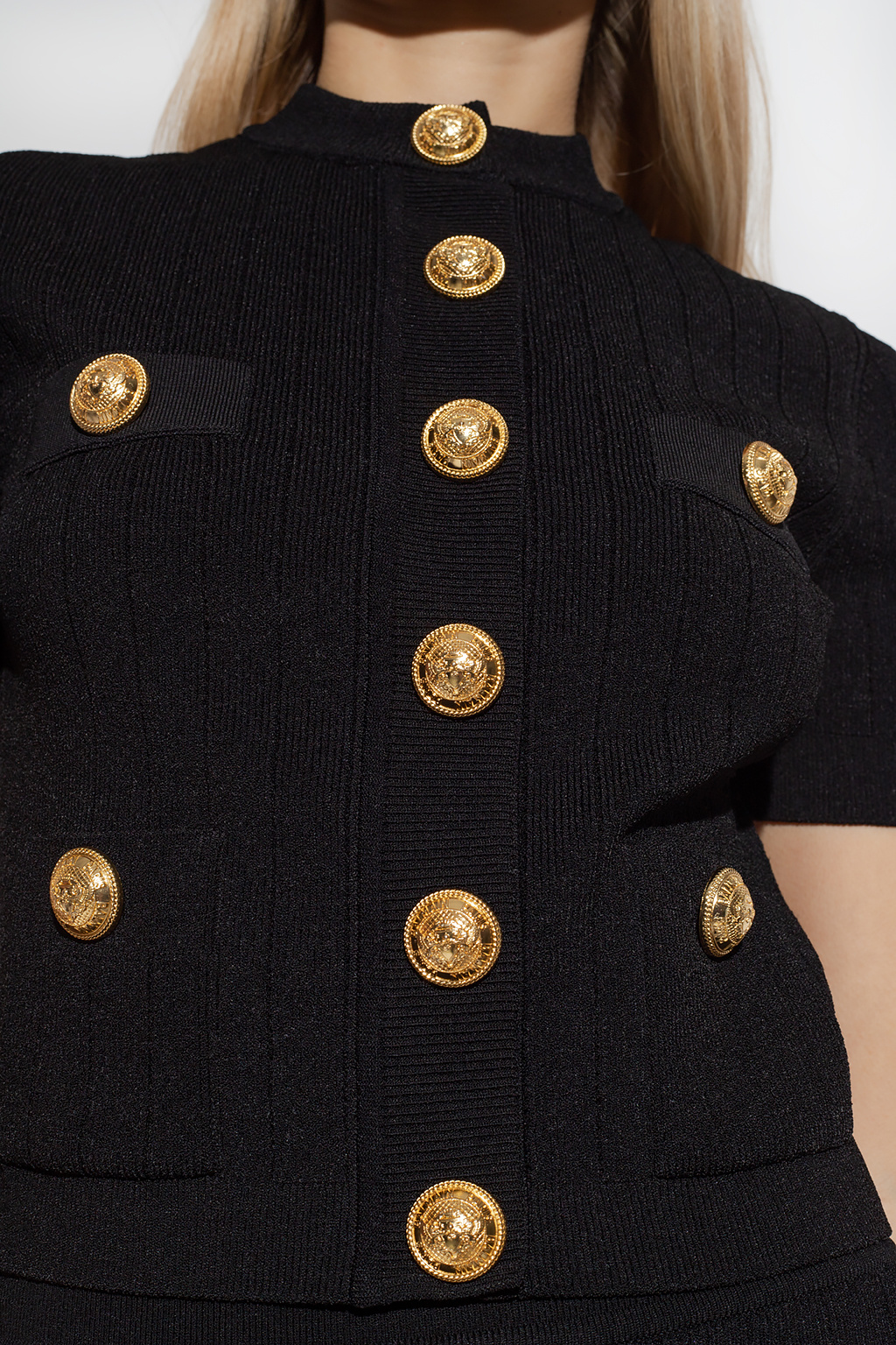 Black Cardigan with distinctive buttons Balmain - Vitkac HK