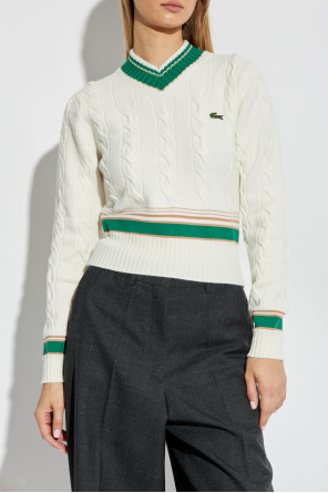 Lacoste Wełniany sweter z logo