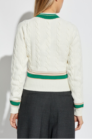 LACOSTE RUNWAY Wool sweater with logo