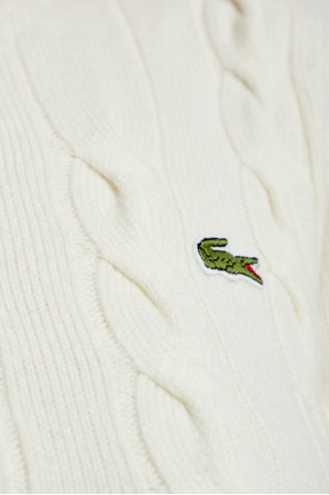 LACOSTE RUNWAY Wełniany sweter z logo