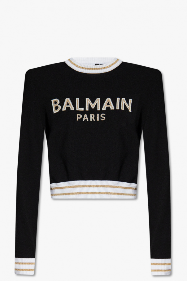 Balmain Balmain logo-print bomber jacket