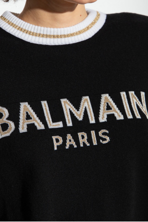 Balmain Balmain logo-print bomber jacket