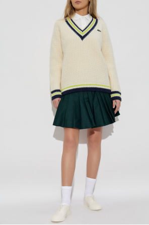 Wool sweater with v-neck od Lacoste