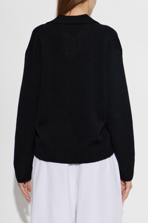 Lacoste Cashmere sweater with logo patch