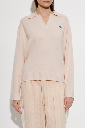 Lacoste Cashmere sweater with logo patch