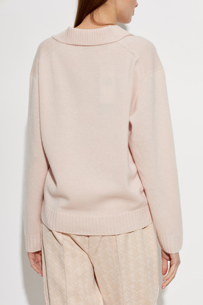 Lacoste Cashmere sweater with logo patch