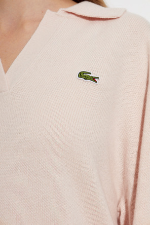 Lacoste Cashmere sweater with logo patch