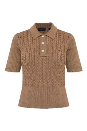 Polo with decorative weave