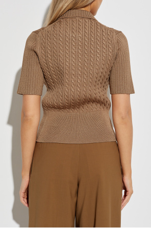 LACOSTE RUNWAY Polo mit dekorativem Strickmuster