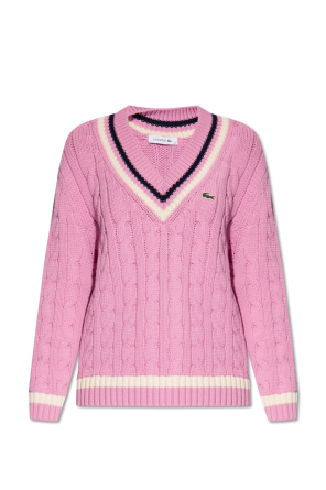 Sweater with logo patch od Lacoste