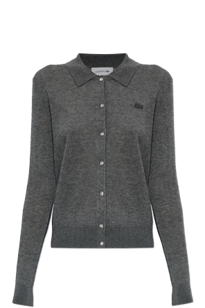 Cardigan with Logo Patch