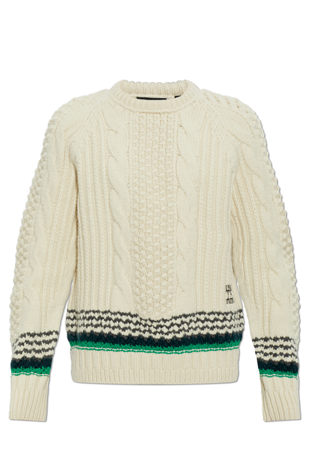 Wool sweater with decorative knit od LACOSTE RUNWAY