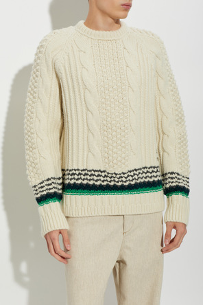 LACOSTE RUNWAY Wool sweater with decorative knit