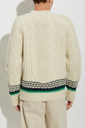 LACOSTE RUNWAY Wool sweater with decorative knit
