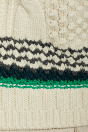 LACOSTE RUNWAY Wool sweater with decorative knit