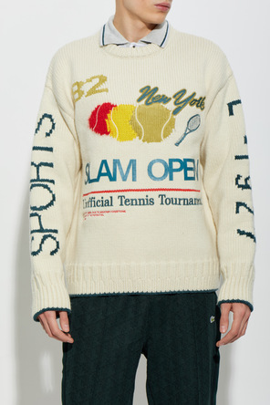 LACOSTE RUNWAY Wool sweater with embroidery
