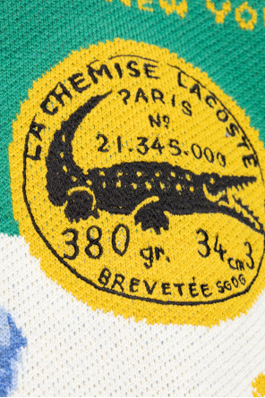 Lacoste Sweter z wełnianym wykończeniem