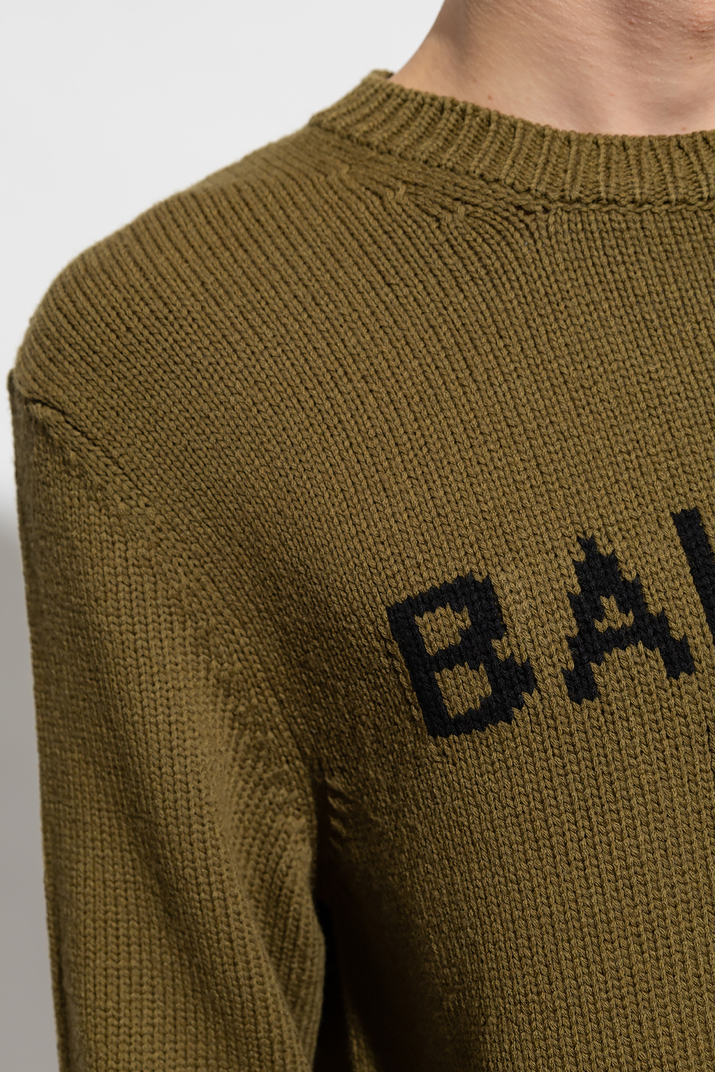 balmain ribbed-knee Wool sweater