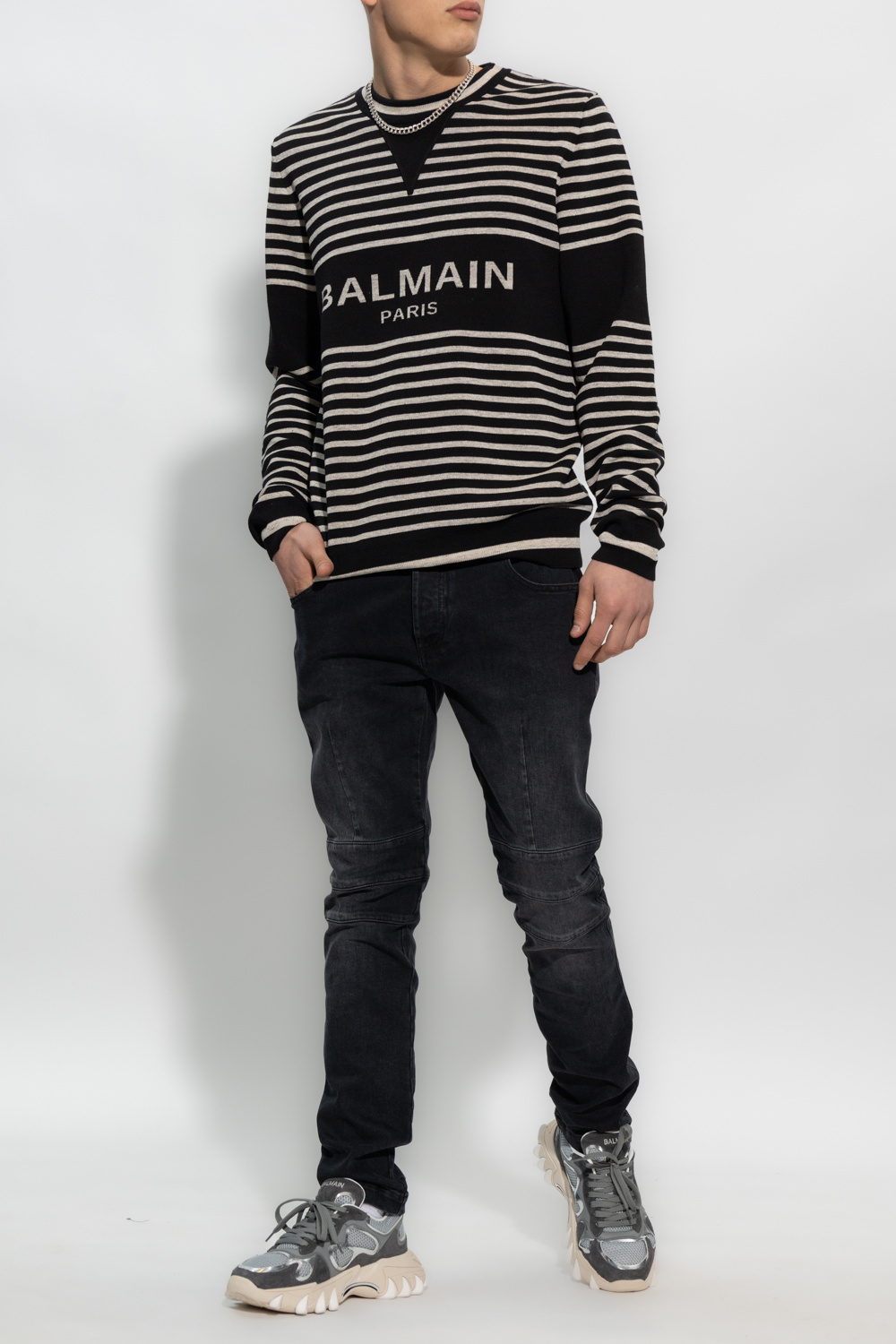 Balmain Knit Leggings With 6 Buttons