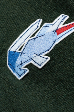 Lacoste Cardigan with logo-shaped patch