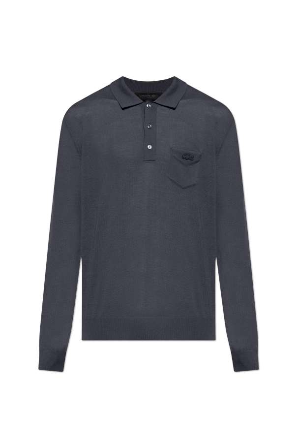 Wool polo with long sleeves od LACOSTE RUNWAY